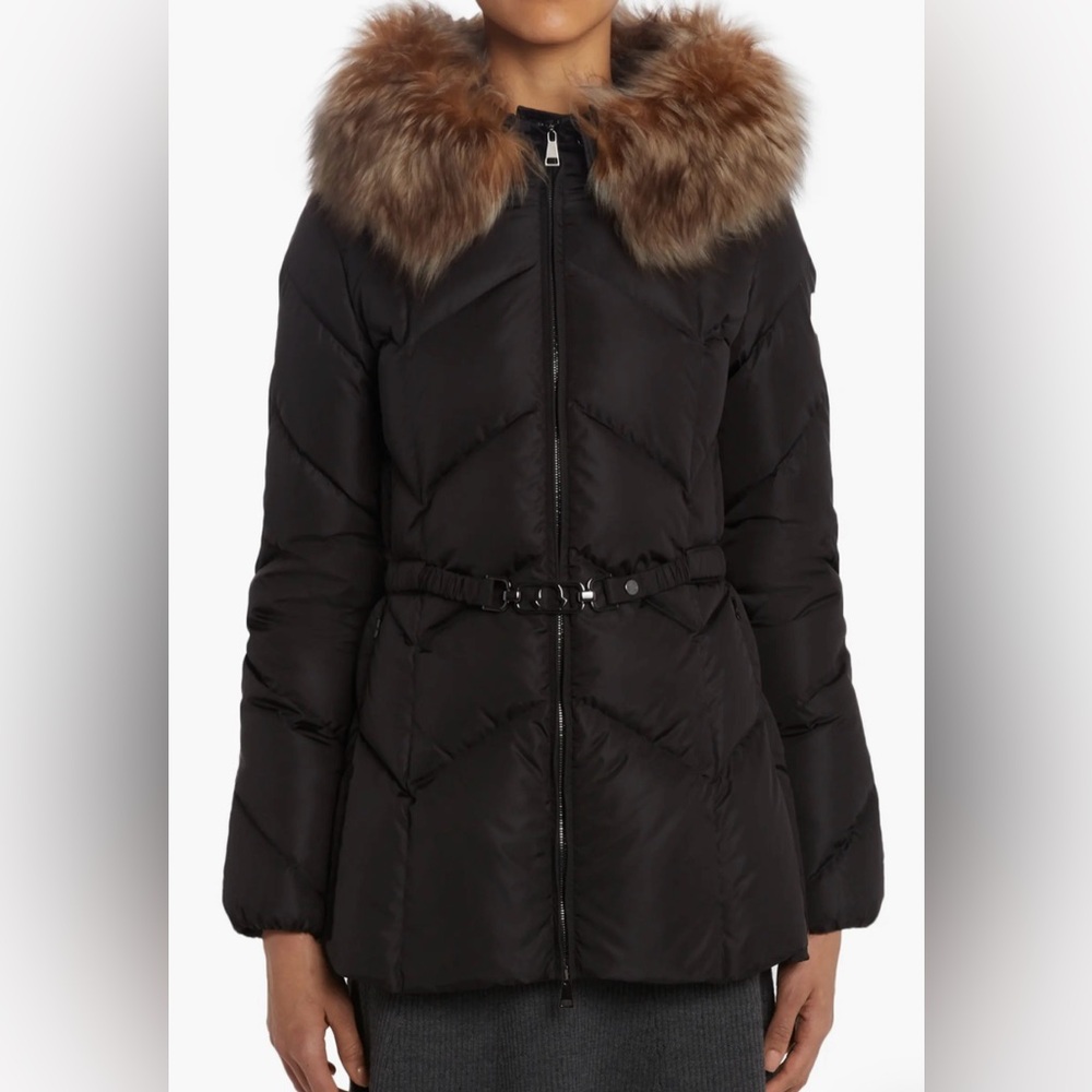 Moncler Black Puffer Coat with Fur Hood SOLD OUT! 
SIZE M